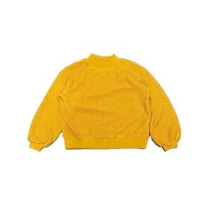 vintage 2000s boxy porridge orange/yellow fur sweater